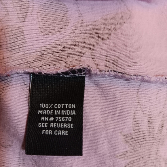 WXYZ Mens Large Graphic T-Shirt Purple Lavender Skulls Palm Tree - Picture 6 of 7